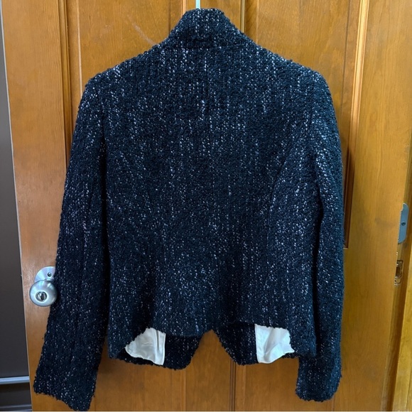 Banana Republic Women’s Bouclé Moto Jacket Wool Blend Zip Up Size 6 - Picture 8 of 11